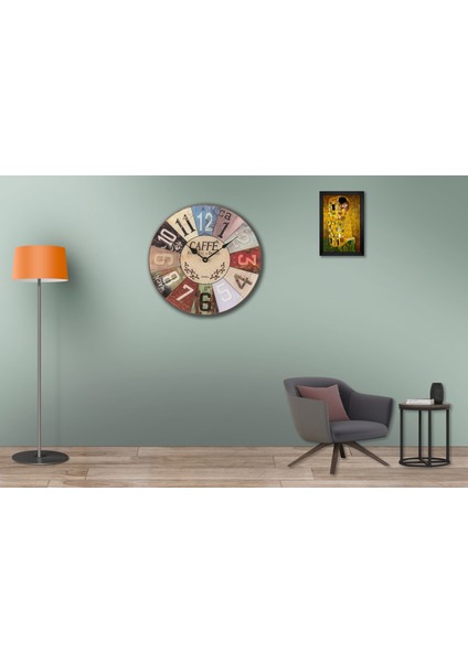 SAAT00095 Ahşap Duvar Saati Ebat 70 cm