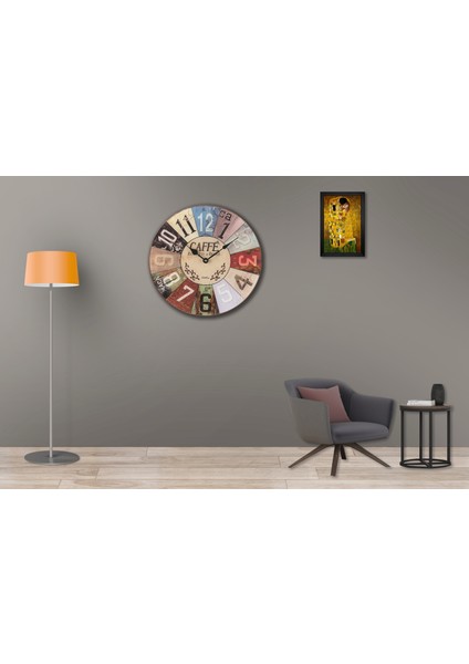 SAAT00095 Ahşap Duvar Saati Ebat 70 cm