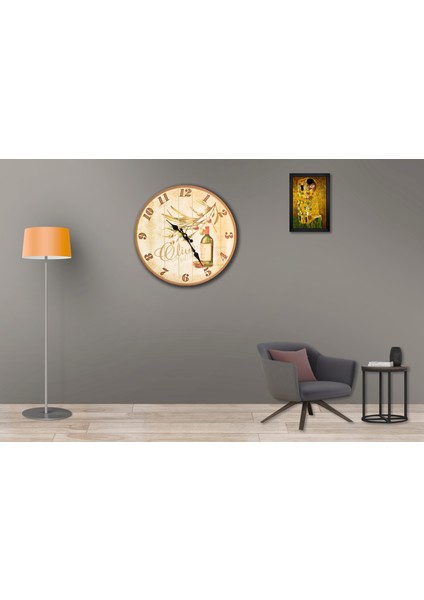 SAAT00462 Ahşap Duvar Saati Ebat 70 cm fiyatları