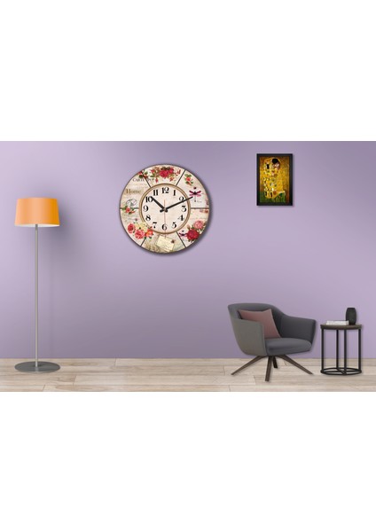 SAAT00303 Ahşap Duvar Saati Ebat 70 cm modelleri