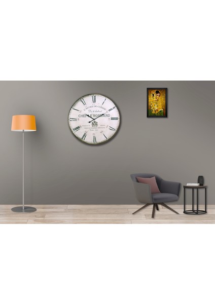 SAAT00031 Ahşap Duvar Saati Ebat 70 cm