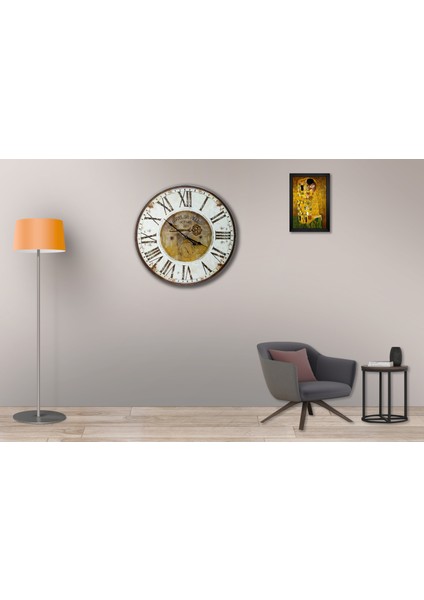 SAAT00393 Ahşap Duvar Saati Ebat 70 cm fiyatları