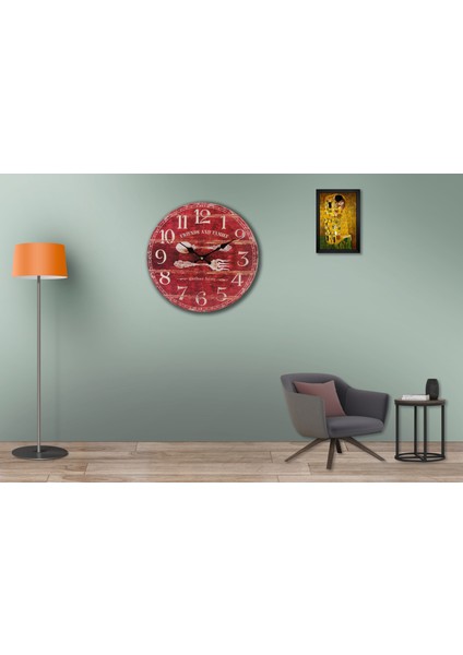 SAAT00340 Ahşap Duvar Saati Ebat 70 cm modelleri