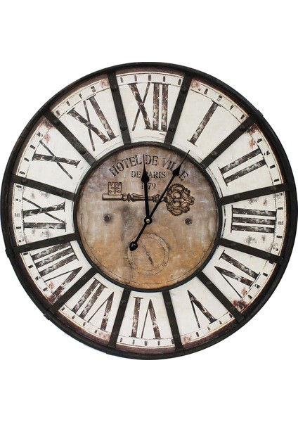 SAAT00374 Ahşap Duvar Saati Ebat 70 cm