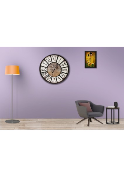 SAAT00374 Ahşap Duvar Saati Ebat 70 cm modelleri