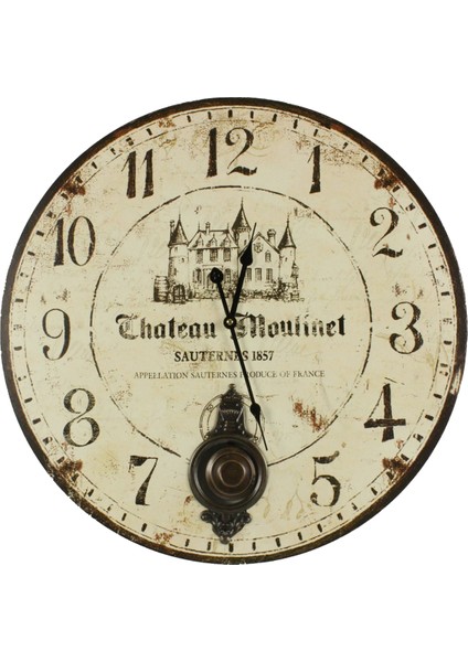 SAAT00413 Ahşap Duvar Saati Ebat 70 cm