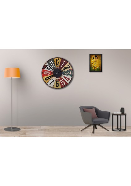 SAAT00490 Ahşap Duvar Saati Ebat 70 cm