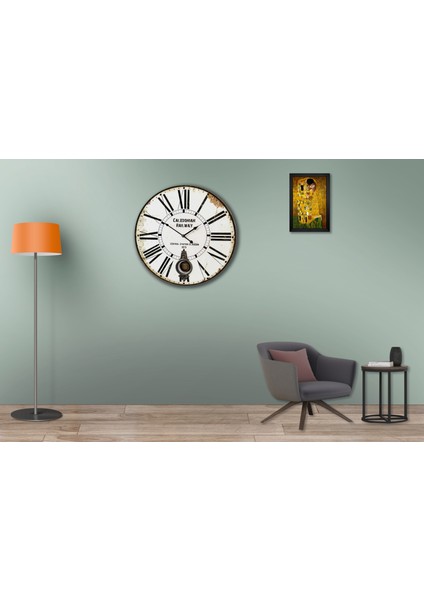 SAAT00418 Ahşap Duvar Saati Ebat 70 cm fiyatları