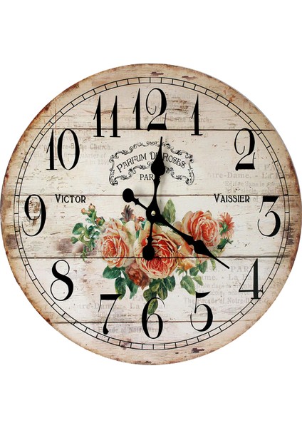 SAAT00447 Ahşap Duvar Saati Ebat 70 cm