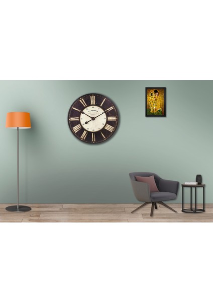 SAAT00241 Ahşap Duvar Saati Ebat 70 cm