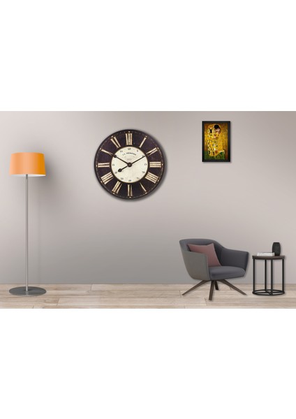 SAAT00241 Ahşap Duvar Saati Ebat 70 cm