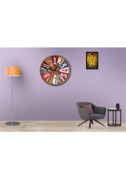 SAAT00470 Ahşap Duvar Saati Ebat 70 cm fiyatları