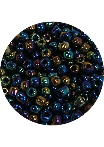 Dökme Cam Kum Boncuk (8/0) 3 Mm - 60 Gram - Lacivert Yeşil - Bnc210