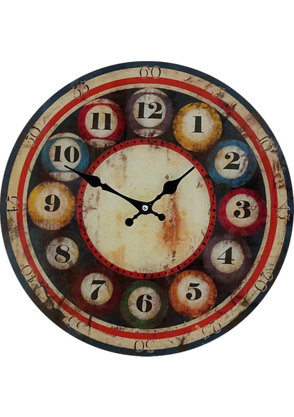 SAAT00190 Ahşap Duvar Saati Ebat 70 cm