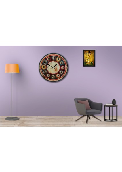 SAAT00190 Ahşap Duvar Saati Ebat 70 cm fiyatları