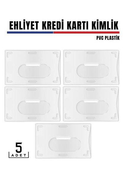 5 Li Paket Ehliyet ve Kimlk Kart Koruyucu