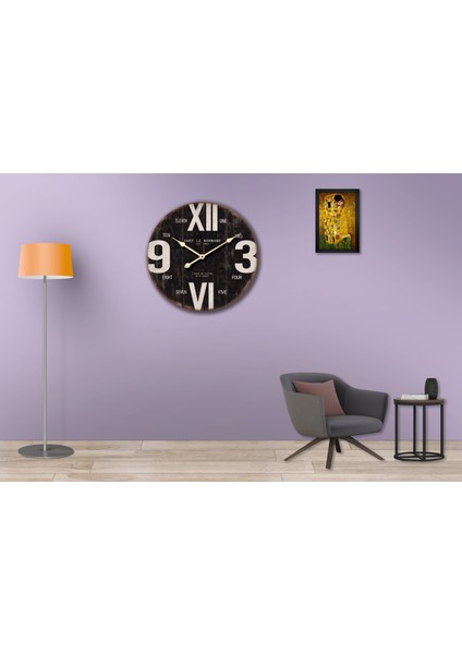 SAAT00244 Ahşap Duvar Saati Ebat 70 cm fiyatları