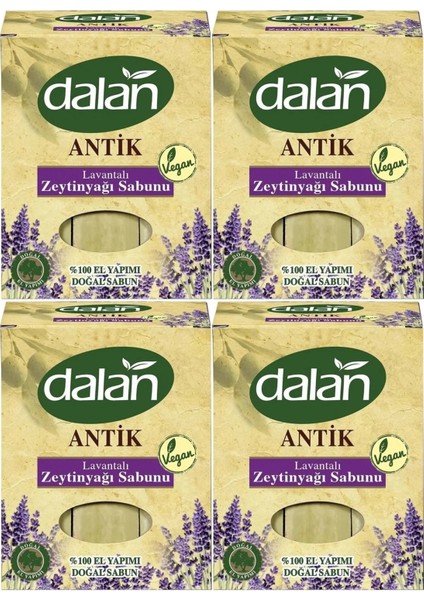 Antik Zeytin Yağlı Lavanta Sabunu El Yapımı 900 gr x 4 Paket