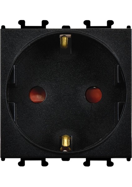 Domino Siyah Çocuk Korumalı Topraklı Priz - 2m - 16AX 250V