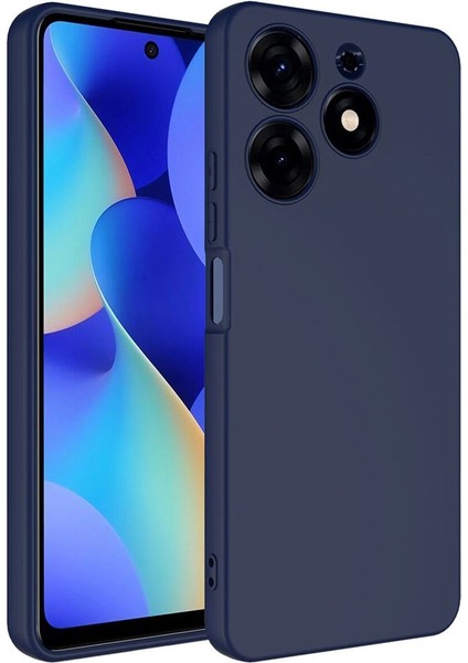 Tecno Spark 10 Pro Kılıf Lansman Içi Kadife Kamera Korumalı Mara Silikon Kılıf - Lacivert