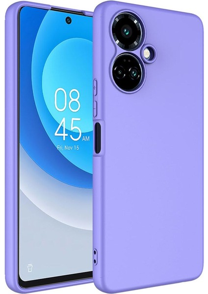 Tecno Spark 9 Pro Kılıf Lansman Içi Kadife Kamera Korumalı Mara Silikon Kılıf - Lila