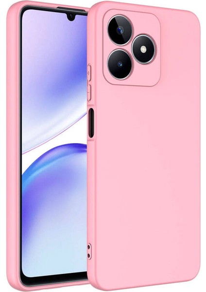 Realme C53 Kılıf Lansman Içi Kadife Kamera Korumalı Mara Silikon Kılıf - Pembe