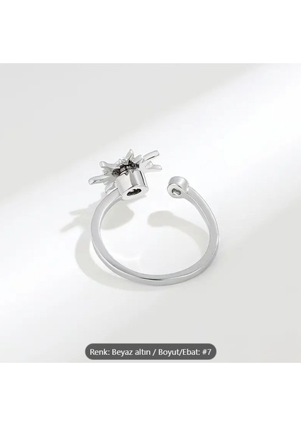 Paslanmaz Çelik Ayarlanabilir Dönen (Anti Stress) Güneş Yüzük-Silver modelleri