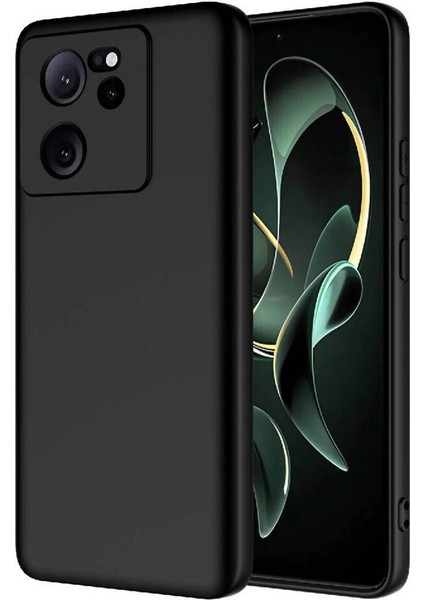 Mi 13T Pro Kılıf Lansman Içi Kadife Kamera Korumalı Mara Silikon Kılıf-Siyah