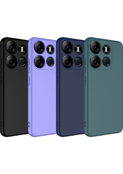 Tecno Spark Go 2023 Kılıf Lansman Içi Kadife Kamera Korumalı Mara Silikon Kılıf - Siyah