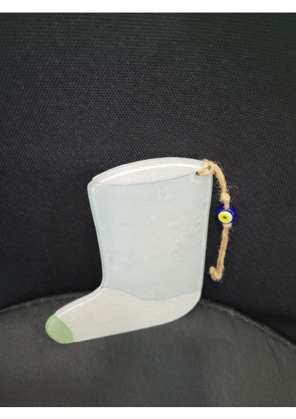 Mutlu Yıllar Çorap Kar Tanesi Çam Ağacı Cam Noel Duvar Süs Nazarlık 25CM 1 Adet modelleri