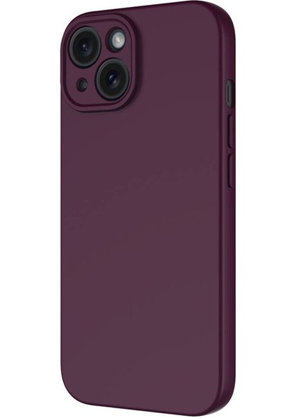 iPhone 15 Plus Kılıf Lansman Içi Kadife Kamera Korumalı Mara Silikon Kılıf-Siyah modelleri