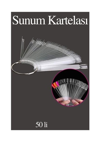 Takma Tırnak Sunum Kartelası Şeffaf