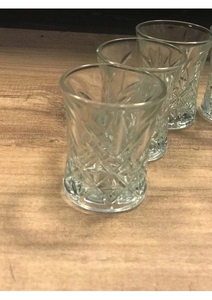 6 Lı Asya Kahve Yanı Su Bardağı Şeffaf Renk -70279