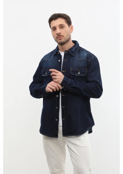 Erkek Oversize Jean Ceket