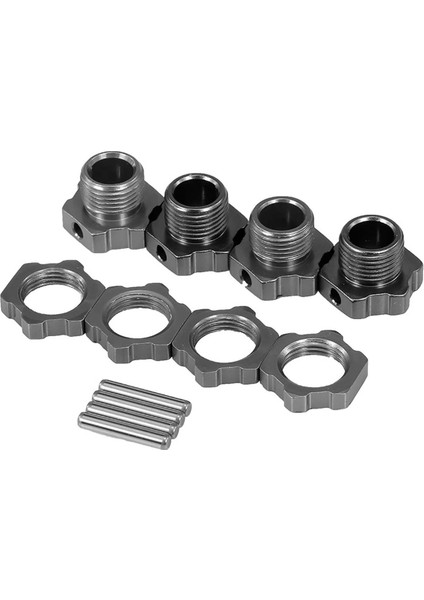M17 17MM Alüminyum Jant Hex Hub Adaptörü Somun ile Pin Için 1/8 Rc Araba Buggy Truggy Canavar Kamyon Hpı Hsp Traxxas Losi Eksenel Kyosho Tamiya Redcat Himoto Df Zd Yarış Paletli (Yurt Dışından)