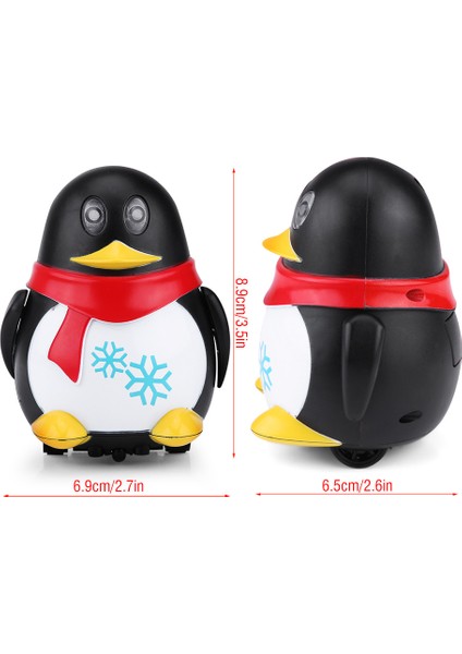 Güzel Sihirli Otomatik Indüksiyon Penguen Takip Çizgisi Oyuncak Hayvan Modeli (Siyah Beyaz) (Yurt Dışından)