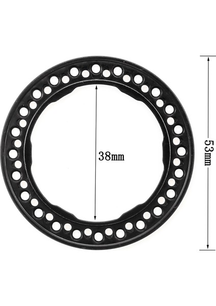 4 Adet Alüminyum 1.9 Inç Uzaktan Kumanda Beadlock Jant Halkası Değiştirme 1: 10 Paletli Uzaktan Kumanda Araba (Siyah) (Yurt Dışından)