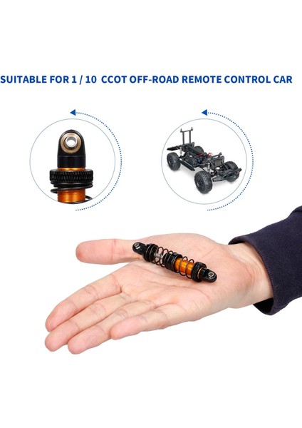 4 Adet Ayarlanabilir 90MM Metal Amortisör Damperi 1/10 CC01 Uzaktan Kumanda Paletli Off-Road Araba (Yurt Dışından)