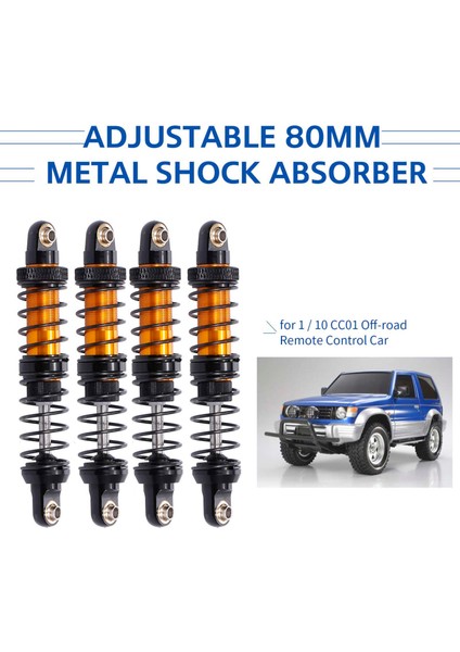 4 Adet Ayarlanabilir 90MM Metal Amortisör Damperi 1/10 CC01 Uzaktan Kumanda Paletli Off-Road Araba (Yurt Dışından) fiyatları