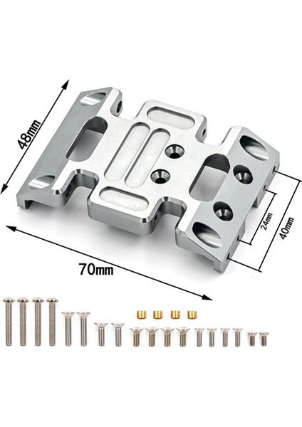 Alüminyum Alaşımlı Şasi Merkezi Kızak Plakası Vidalı Yedek Aksesuar Fit Yedek 1/10 Eksenel SCX10 90021 90022 90028 Uzaktan Kumanda Paletli Araba Parçaları(Titanyum) (Yurt Dışından)