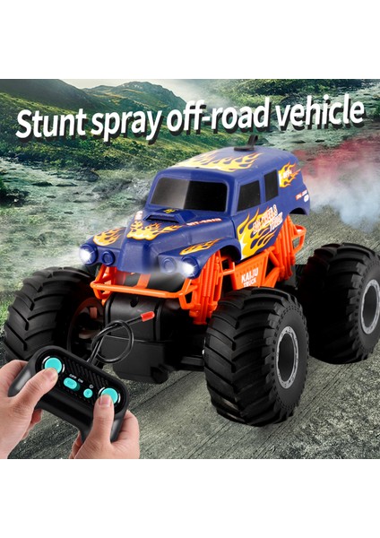 Uzaktan Kumanda Araba, 1: 16 Uzaktan Kumanda Sprey Okul Otobüsü LED Işıkları ile Simüle Off-Road Araç Oyuncak Çocuklar Için Erkek (Yurt Dışından)