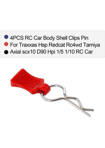 Uzaktan Kumanda Araba Vücut Kabuk Klipleri Pin Için 4 Adet Yedek Trx Hsp Redcat RC4WD Eksenel SCX10 D90 Hpı 1/10 Uzaktan Kumanda Araba (Yurt Dışından)