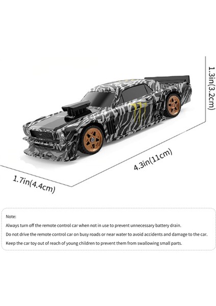 Uzaktan Kumanda Sürüklenme Araba 2.4 Ghz 1/43 Uzaktan Kumanda Araba 4WD Tam Orantılı Uzaktan Kumanda Simüle Aydınlatma ile Araba Yarışı Ileri Geri Sürüklenen, Sola Dönün, Sağa Dönün (Yurt Dışından)