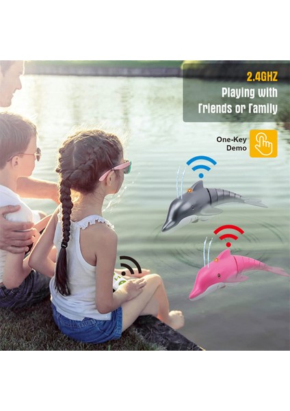 Dublör Uzaktan Kumandalı Tekne 2.4 G Sprey Su Oyuncakları Uzaktan Kumandalı Tekne Çocuklar Elektrikli Gemi Çocuk Hediyeleri-Pembe (Yurt Dışından)