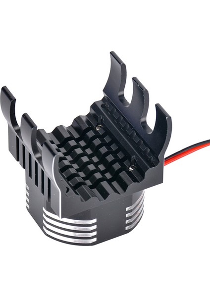 Uzaktan Kumanda Motor Fanı, 1/8 1/10 Ölçekli Uzaktan Kumanda Model Araba Alüminyum Alaşımlı Isı Emici 42MM 4274 Esc Motor Montajı Soğutma Fanı Renkli LED Işık, Siyah (Yurt Dışından) fiyatları