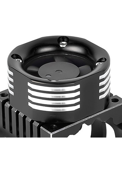 Uzaktan Kumanda Motor Fanı, 1/8 1/10 Ölçekli Uzaktan Kumanda Model Araba Alüminyum Alaşımlı Isı Emici 42MM 4274 Esc Motor Montajı Soğutma Fanı Renkli LED Işık, Siyah (Yurt Dışından) fırsatları