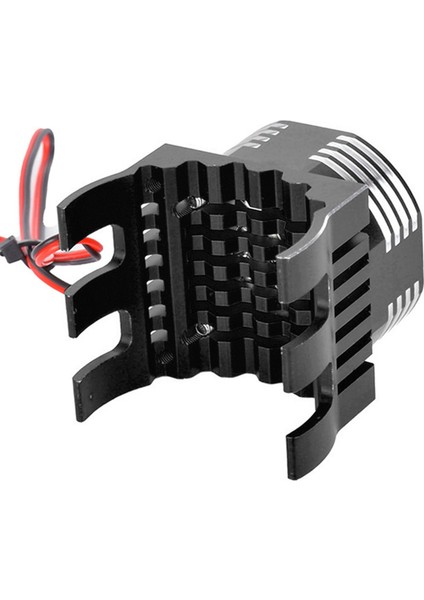Uzaktan Kumanda Motor Fanı, 1/8 1/10 Ölçekli Uzaktan Kumanda Model Araba Alüminyum Alaşımlı Isı Emici 42MM 4274 Esc Motor Montajı Soğutma Fanı Renkli LED Işık, Siyah (Yurt Dışından) indirimleri