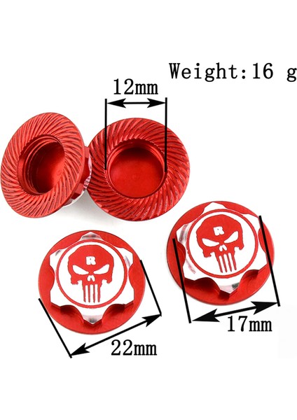 4 Adet 17MM Tekerlek Somunları Toz Geçirmez Kaymaz Uzaktan Kumanda Araba Metal Montaj Somunları Için Yedek Traxxas X-Maxx Zirvesi 1/8 Buggy Kamyon Aksesuarları (Yurt Dışından)