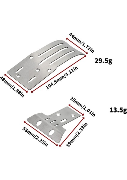 Çelik Ön ve Arka Şasi Zırhı Tamiya Için BB01 Bbx 1/10 Uzaktan Kumanda Araba Yükseltme Parçaları (Yurt Dışından)