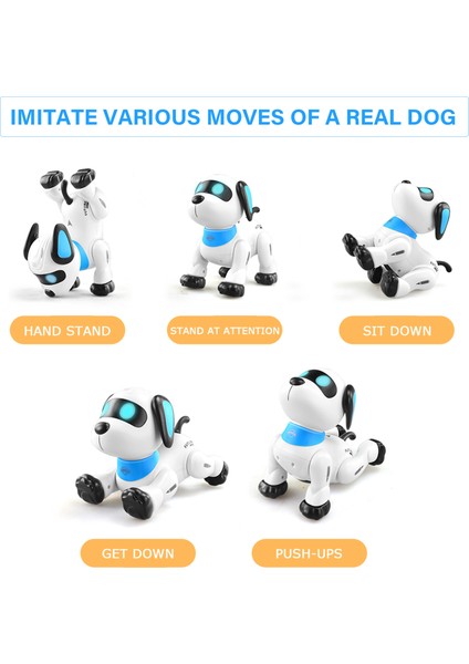 Le Neng K21 Robot Köpek Dublör Köpek Uzaktan Kumandalı Robot Köpek Oyuncak Ses Kontrolü Programlanabilir Müzik Dans Oyuncak Çocuklar Için Doğum Günü Noel Hediyesi (Yurt Dışından)